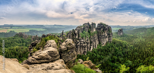 Blick vom  Schrammsteinaussichtspunkt