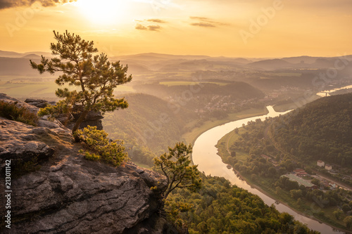 Flusslandschaft Sächsische Schweiz