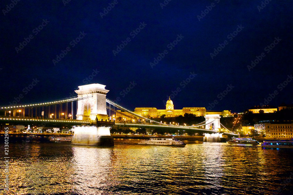 Chain Bridge Budapest at night Chain Bridge Budapest at night