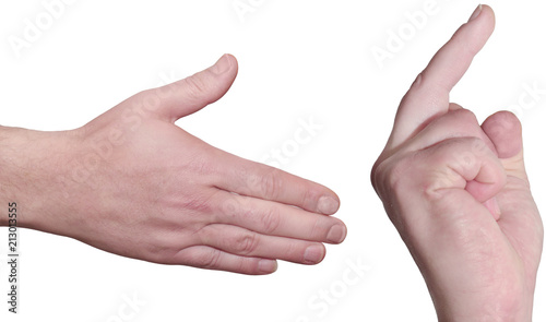 Reichende Hand kontra Mittelfinger