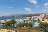 Moraira Spain marina with boats on the Costa Blanca near El Portet