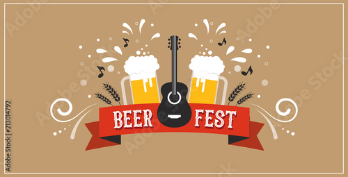 Beer festival banner, event poster, promotion