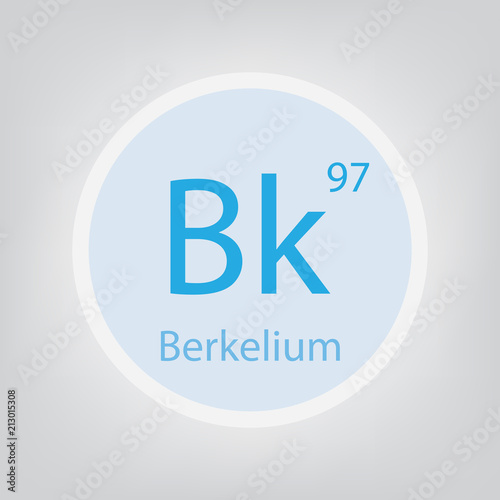 Berkelium Bk chemical element icon- vector illustration