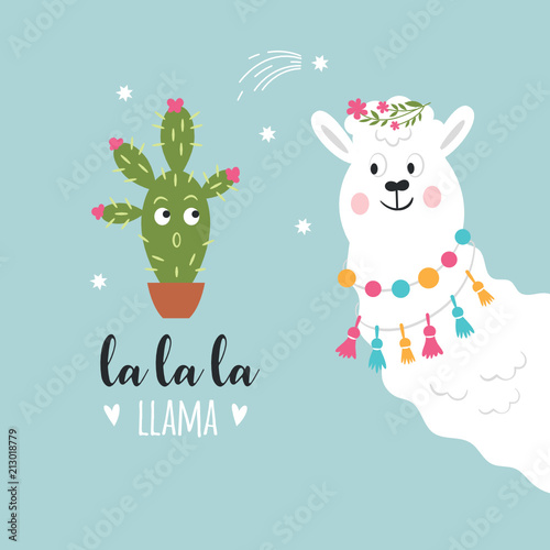 llama vector illustration © LenLis