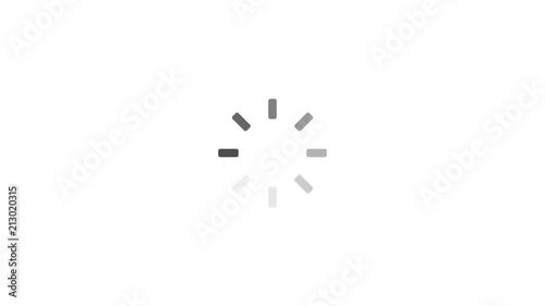 Animation loading circle icon on white background. 4K video