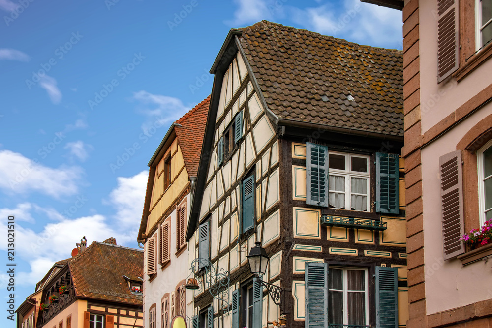 Ribeauvillé. Maisons à colombages, Alsace, Haut Rhin. Grand Est