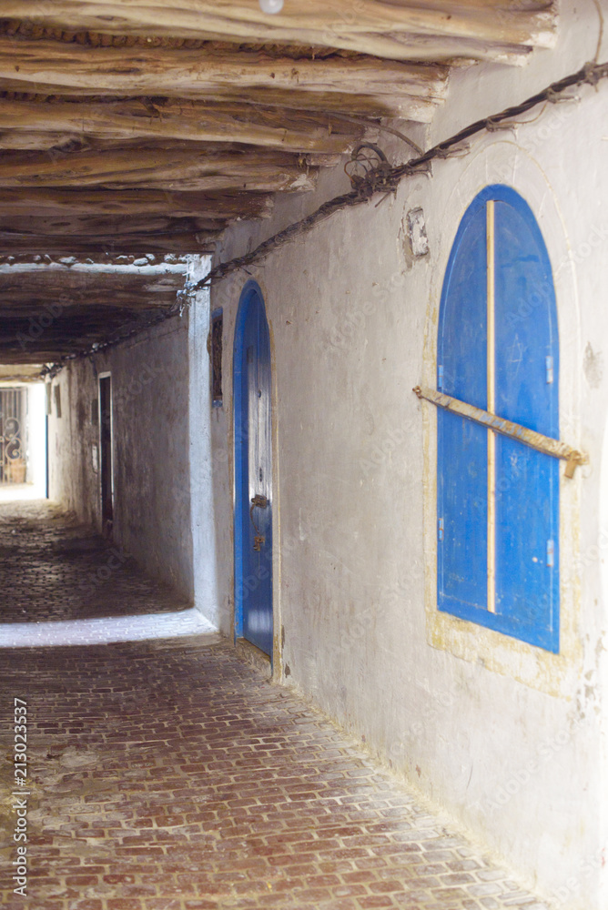 blue window in Essaouira
