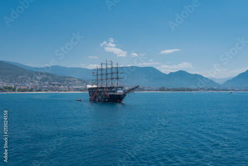 yacht at sea