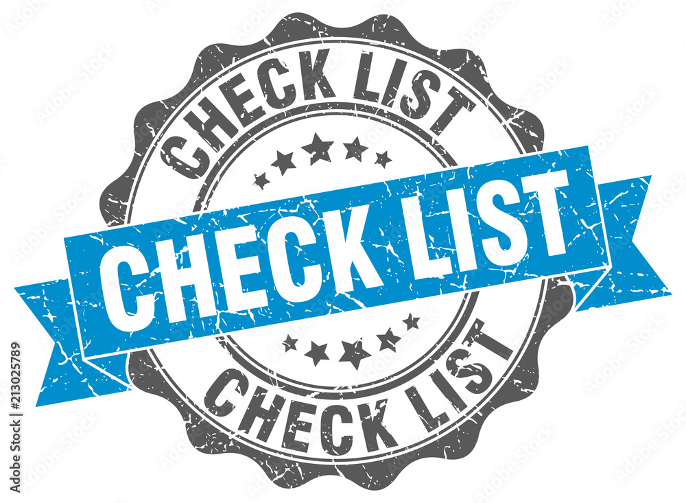 Obraz premium check list stamp. sign. seal