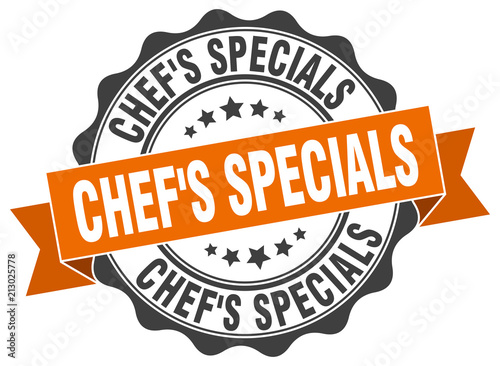 chef's specials stamp. sign. seal