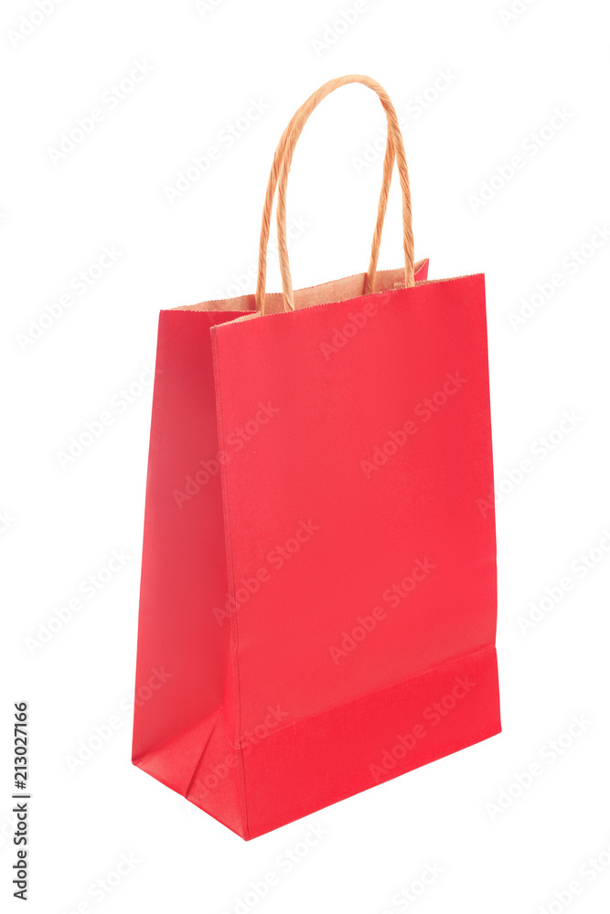 Ecological recycling red paper package, packet, bag