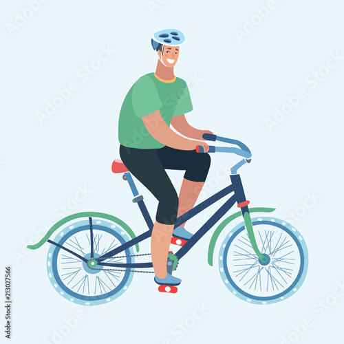 Man on a bicycle 