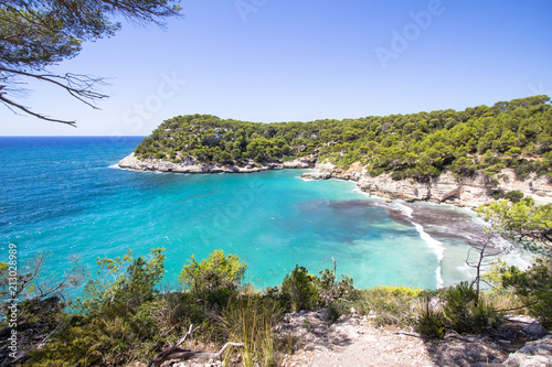 Panorama view of Cala Mitjana, Menorca, Spain © robertdering
