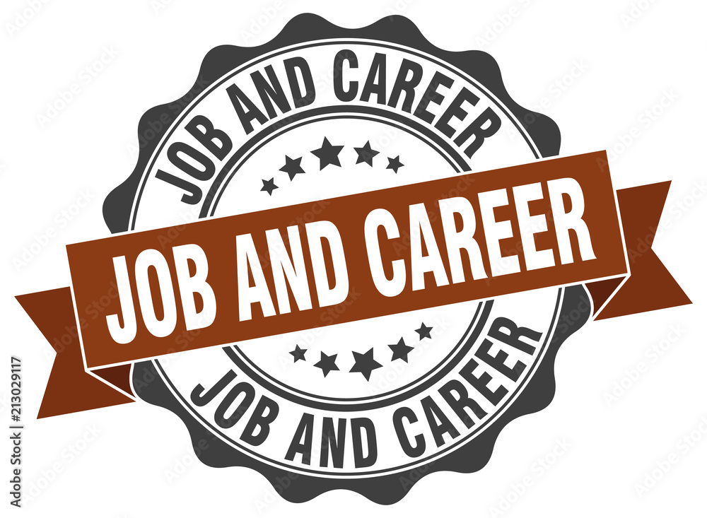 job and career stamp. sign. seal