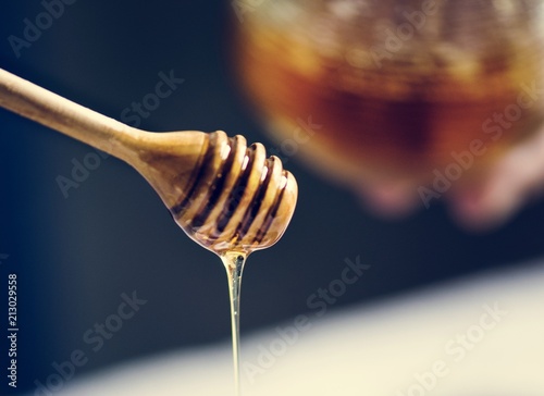 Organic honey food photography recipe idea photo