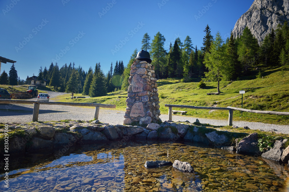 Εκτύπωση καμβά La sorgente del fiume Piave  val Sesis Belluno Italia