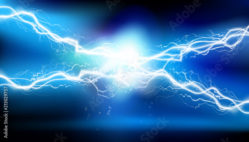 Heat lighting, arc. Electrical energy. Vector illustration.