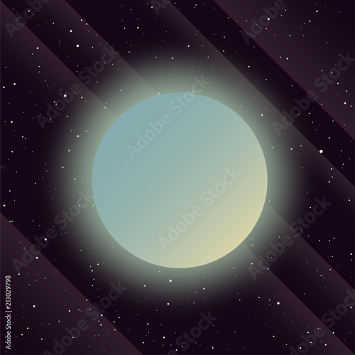 Planets in outer space. Abstract imaginary planets for design card, scientific conference invitation, school education wallpaper, t shirt, bag print, modern workshop advertising, shop sale poster etc.