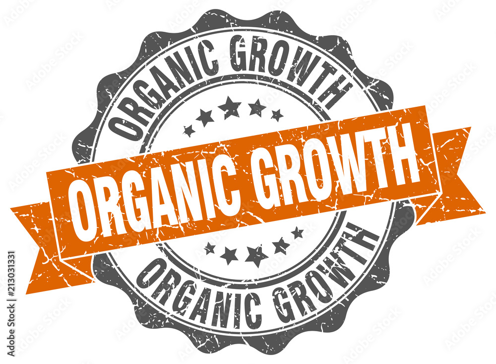Fototapeta premium organic growth stamp. sign. seal