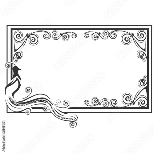 Lacy frame with a bird