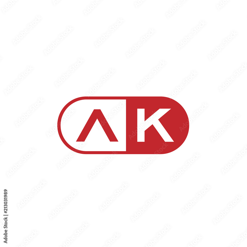 Initial Letter AK Logo Template Design
