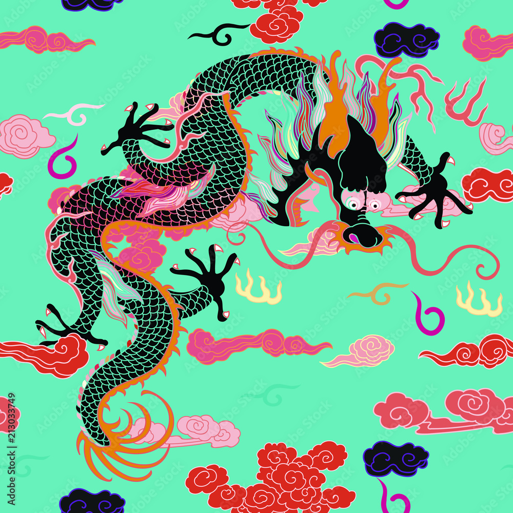 This is a traditionally Chinese ornament with a dragon and clouds.The dragon is the highest ranking animal in the Chinese animal hierarchy. It also represents a state symbol that is an emperor's role.