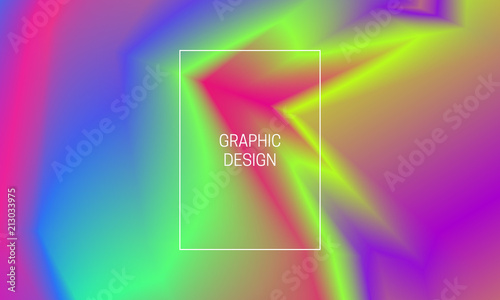 Vector blurred holographic background. Gradient cover design. Bright iridescent backdrop.