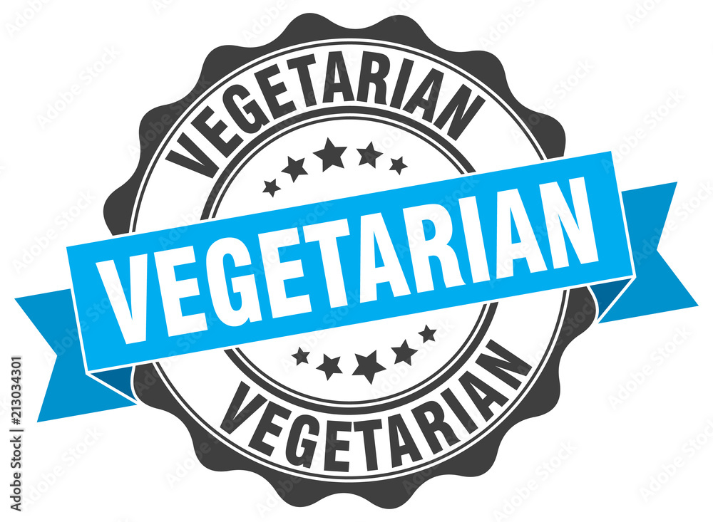 Fototapeta premium vegetarian stamp. sign. seal