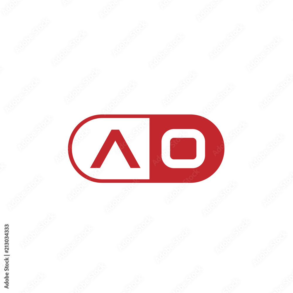Initial Letter AO Logo Template Design