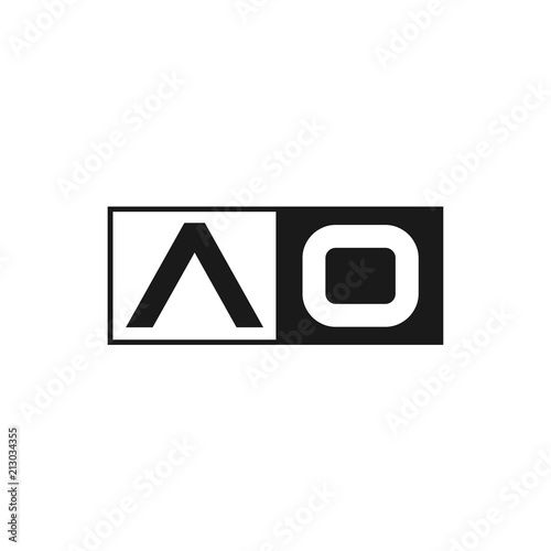 Initial Letter AO Logo Template Design