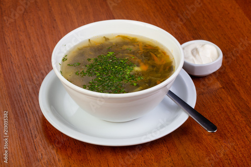 Tasty sorrel soup