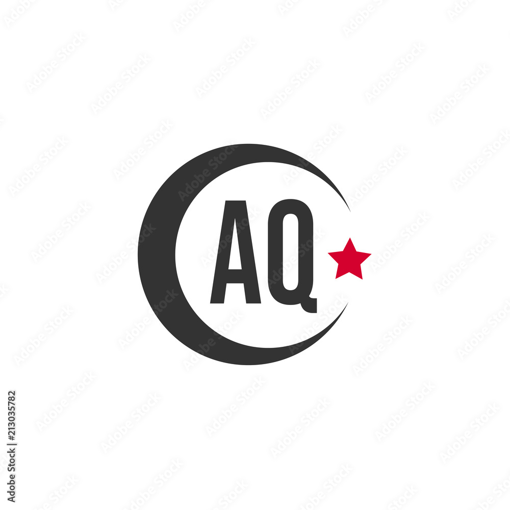 Obraz premium Initial Letter AQ Logo Template Design