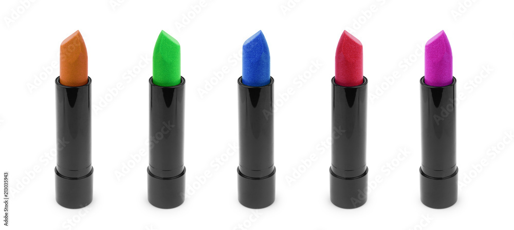 Obraz premium Lipstick on white background set