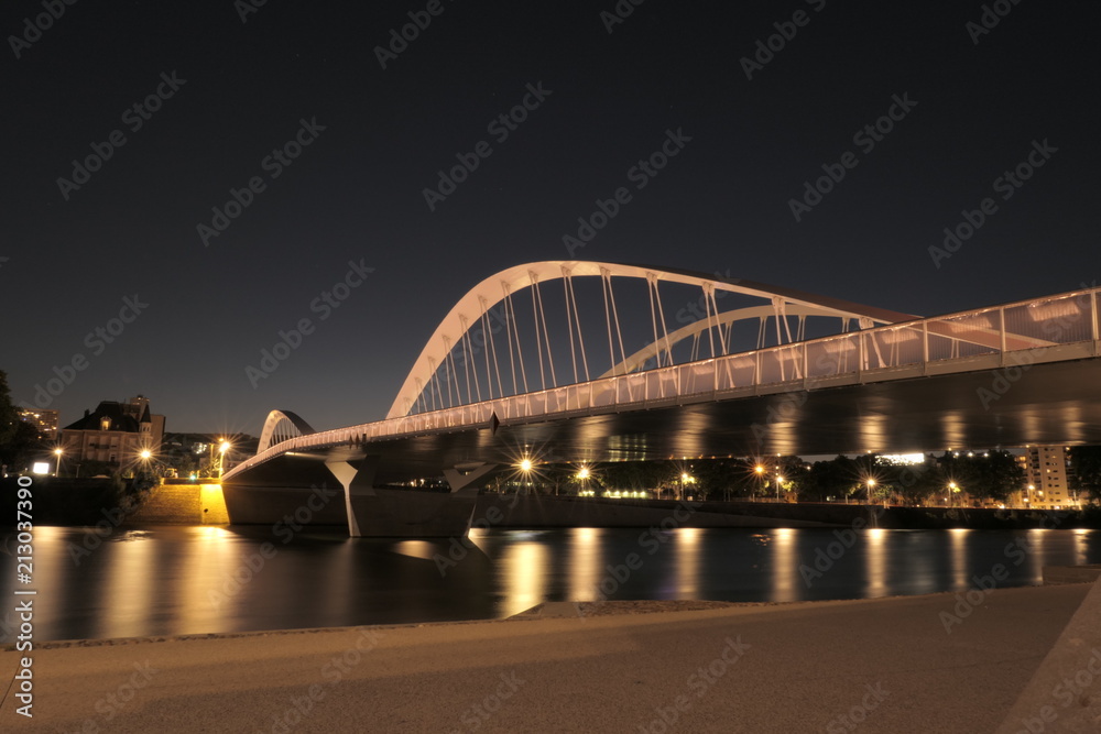 Pont Schuman Lyon Nuit Pont Schuman Lyon Nuit