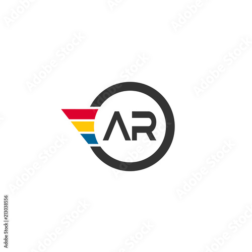 Initial Letter AR Logo Template Design