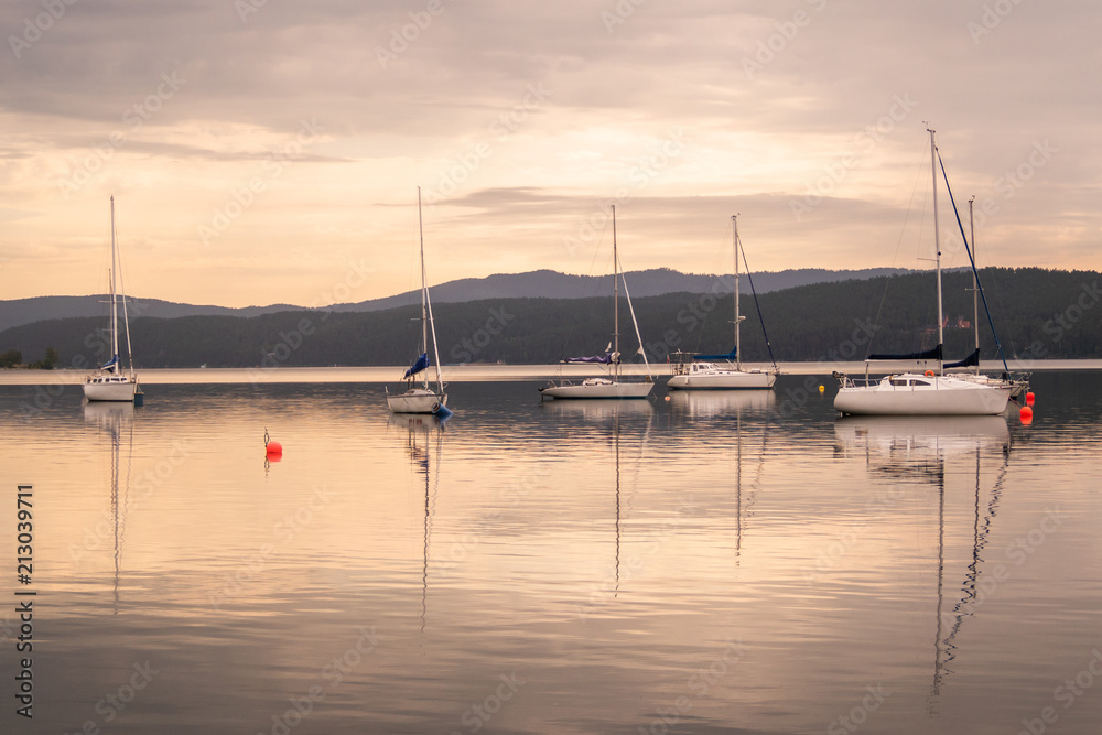 Sailing at sunset