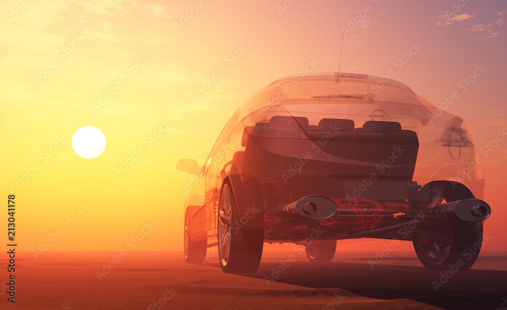 Fototapeta premium Transparent model cars.