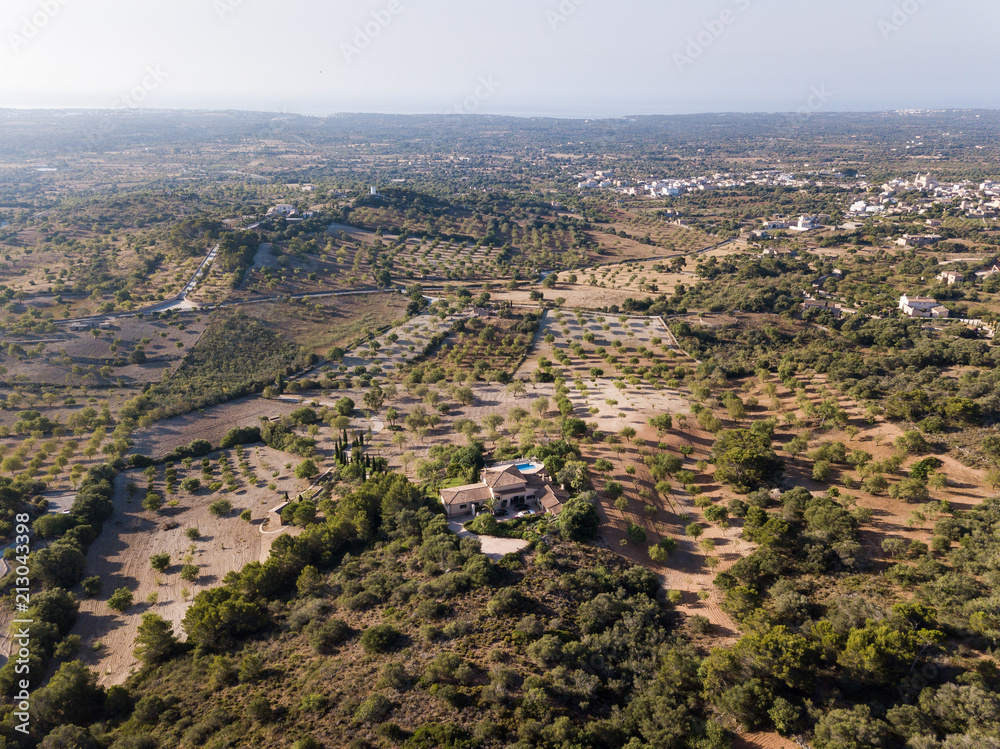 Aerial: Luxury house in Mallorca