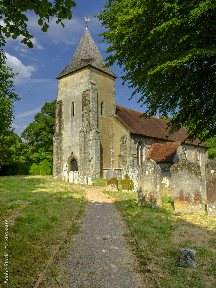 St George's Church, Trotton, on the A272 near Rogate, South Downs, West Sussex, UK