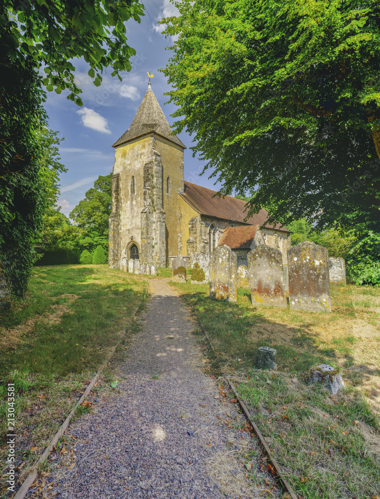 St George's Church, Trotton, on the A272 near Rogate, South Downs, West Sussex, UK