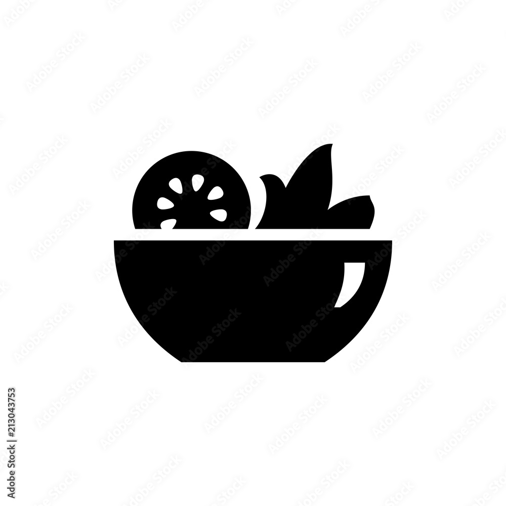 Salad icon simple flat style illustration image Stock Vector | Adobe Stock