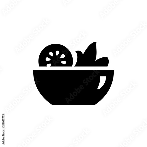 Salad icon simple flat style illustration image