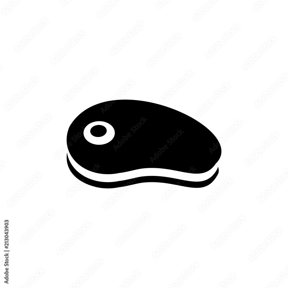 Steak icon simple flat style illustration image Steak icon simple flat style illustration image