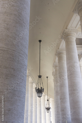Columns in St Peter's Square Vatican City, Rome - Italy