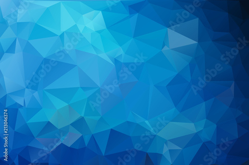 Cold blue abstract background of triangles