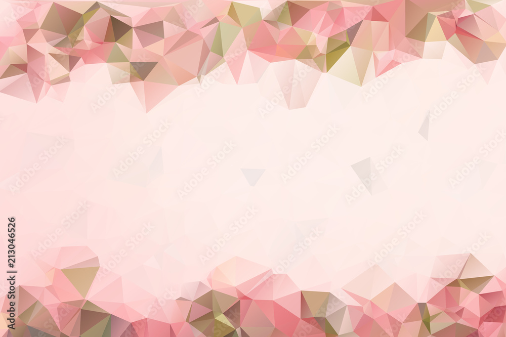 Abstract background of triangles. Red, yellow on a white background.