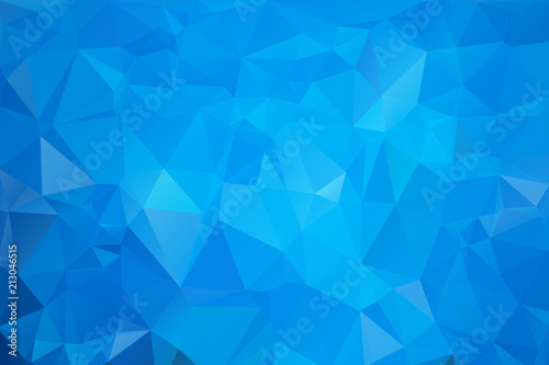 Cold blue abstract background of triangles
