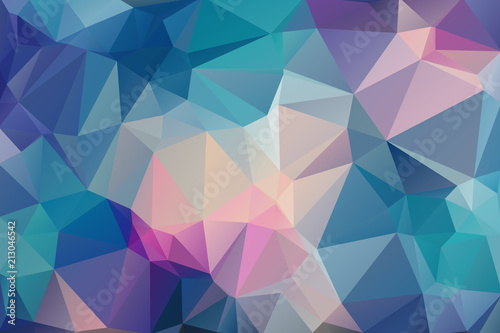 Cool purple, blue abstract background of triangles
