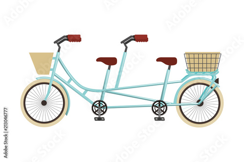 retro tandem bicycle icon