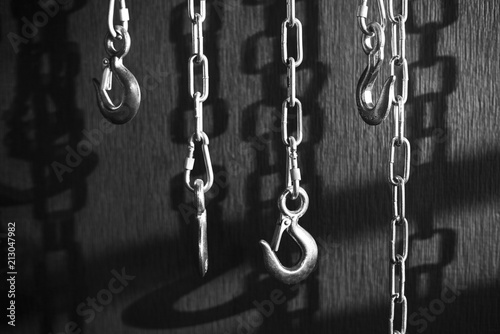 four hooks and chains